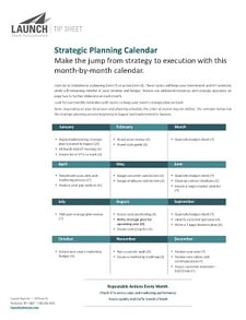 annual strategic planning calendar